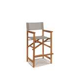 Director Teak Patio Square Bar Height Dining Set 3PC - LOOMLAN - HiTeak - Outdoor Dining Sets