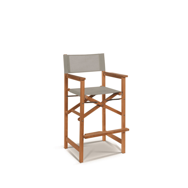 Director Teak Patio Square Bar Height Dining Set 3PC - LOOMLAN - HiTeak - Outdoor Dining Sets