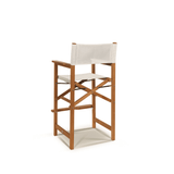 Director Teak Patio Square Bar Height Dining Set 3PC - LOOMLAN - HiTeak - Outdoor Dining Sets