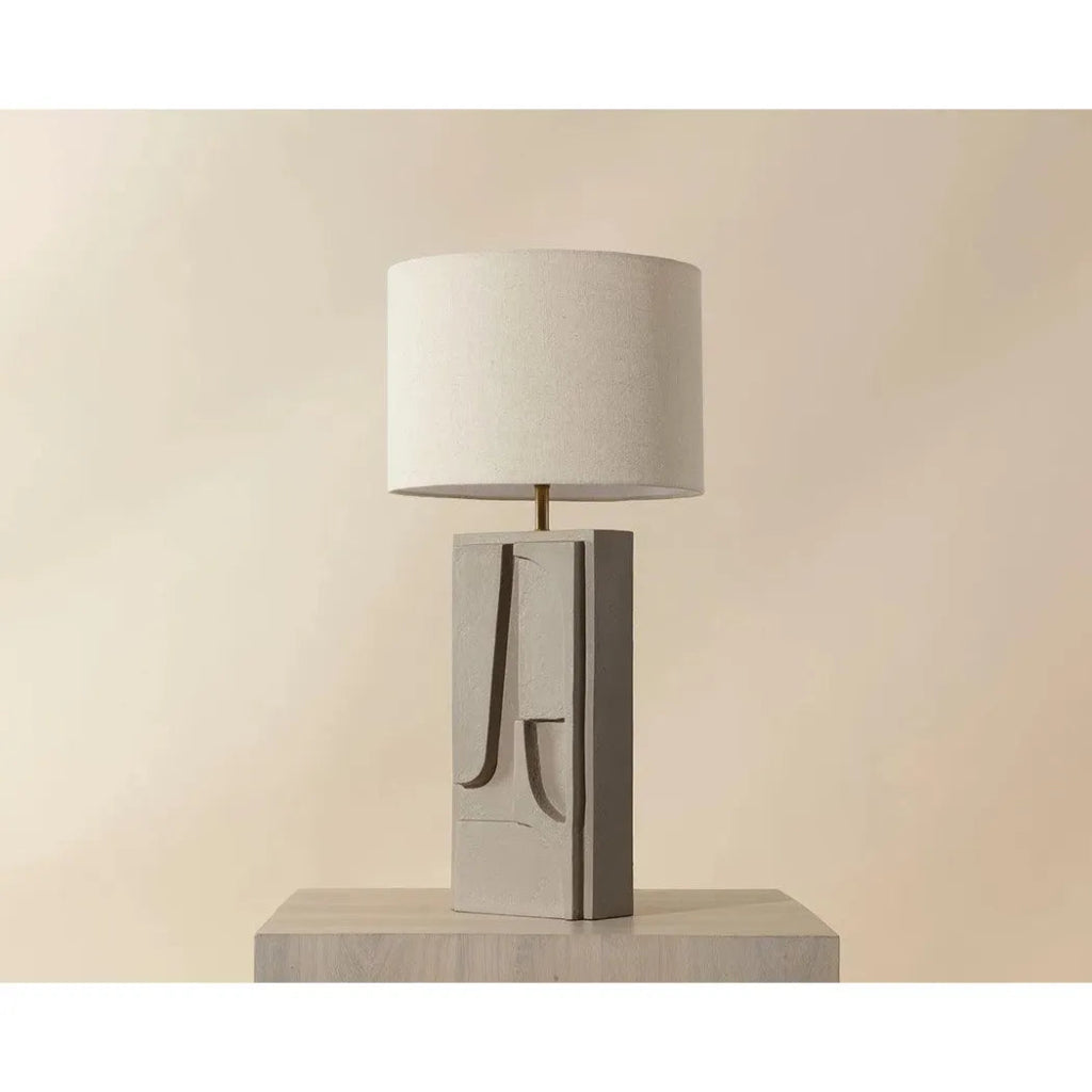 Dirsan Aluminum Based Fabric Table Lamp - LOOMLAN - SUNPAN - Table Lamps