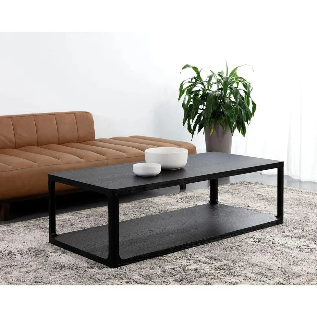 Doncaster Wooden Rectangular Coffee Table - LOOMLAN - SUNPAN - Coffee Tables