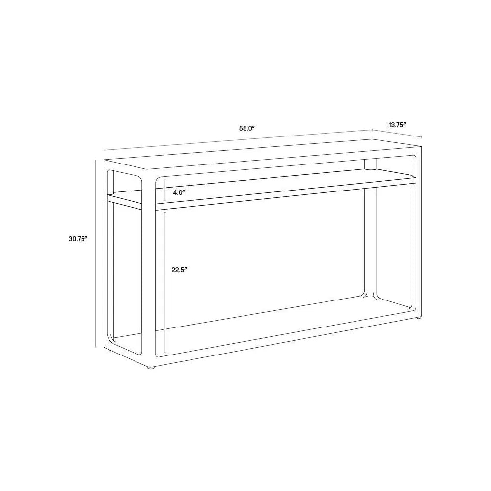 Doncaster Wooden Rectangular Console Table - LOOMLAN - SUNPAN - Console Tables