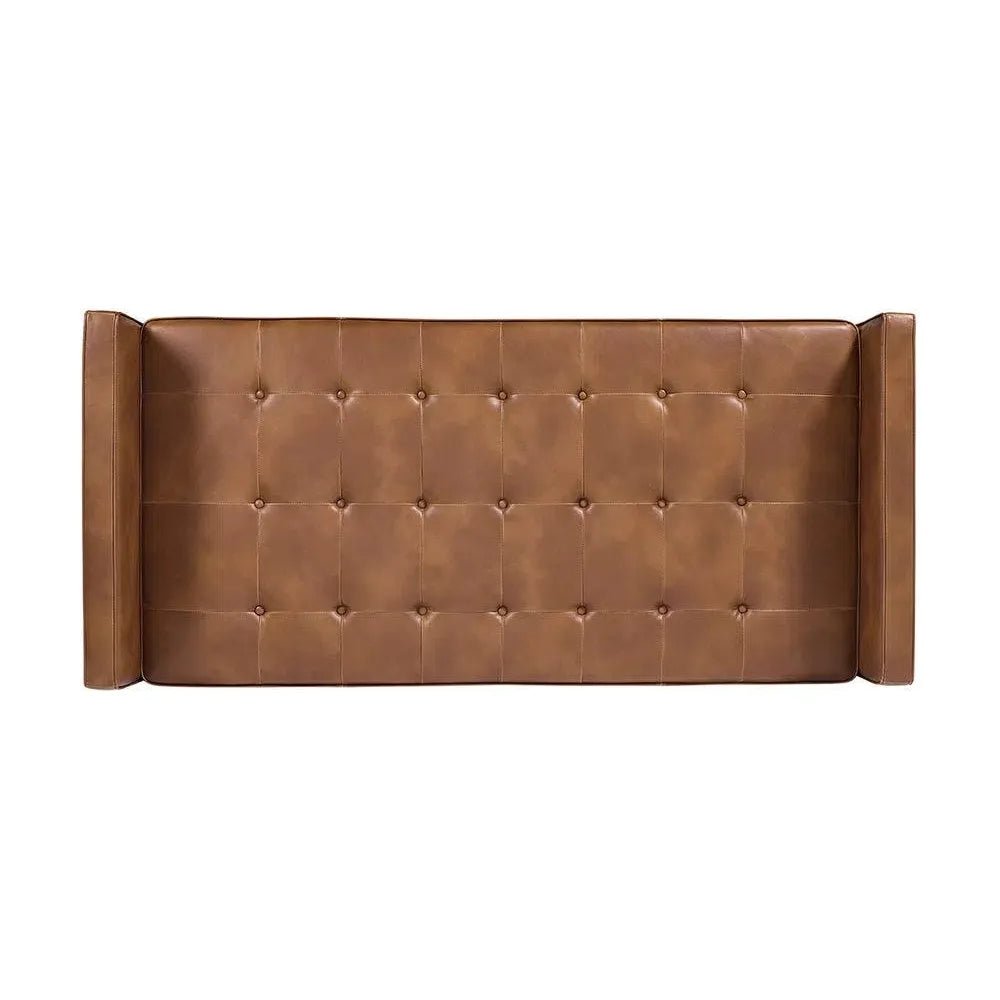 Donnie Leather Classic Backless Bench - LOOMLAN - SUNPAN - Bedroom Benches