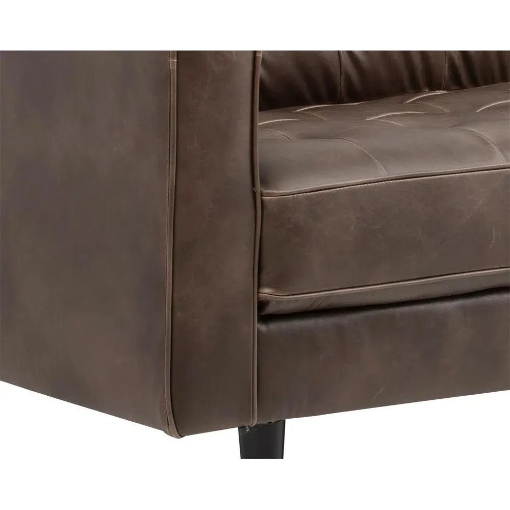 Donnie Leather Classic Sofa - LOOMLAN - SUNPAN - Sofas & Loveseats