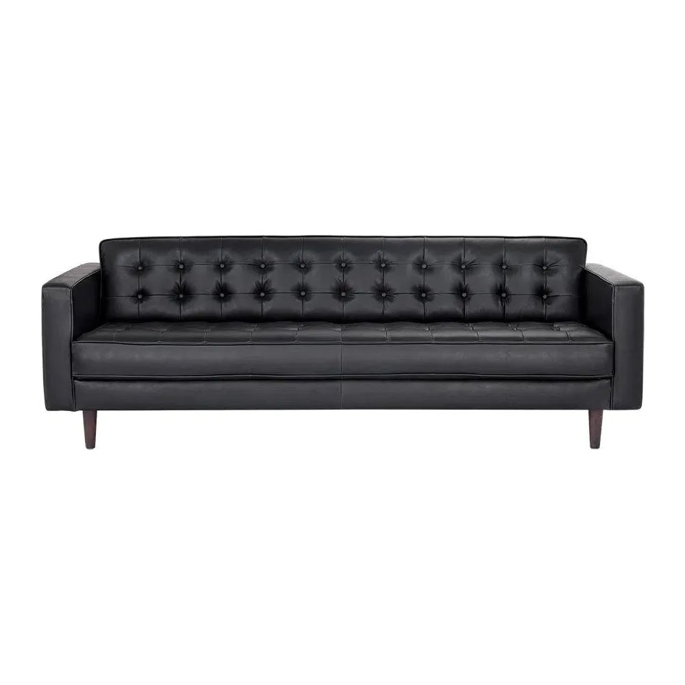 Donnie Leather Classic Sofa - LOOMLAN - SUNPAN - Sofas & Loveseats