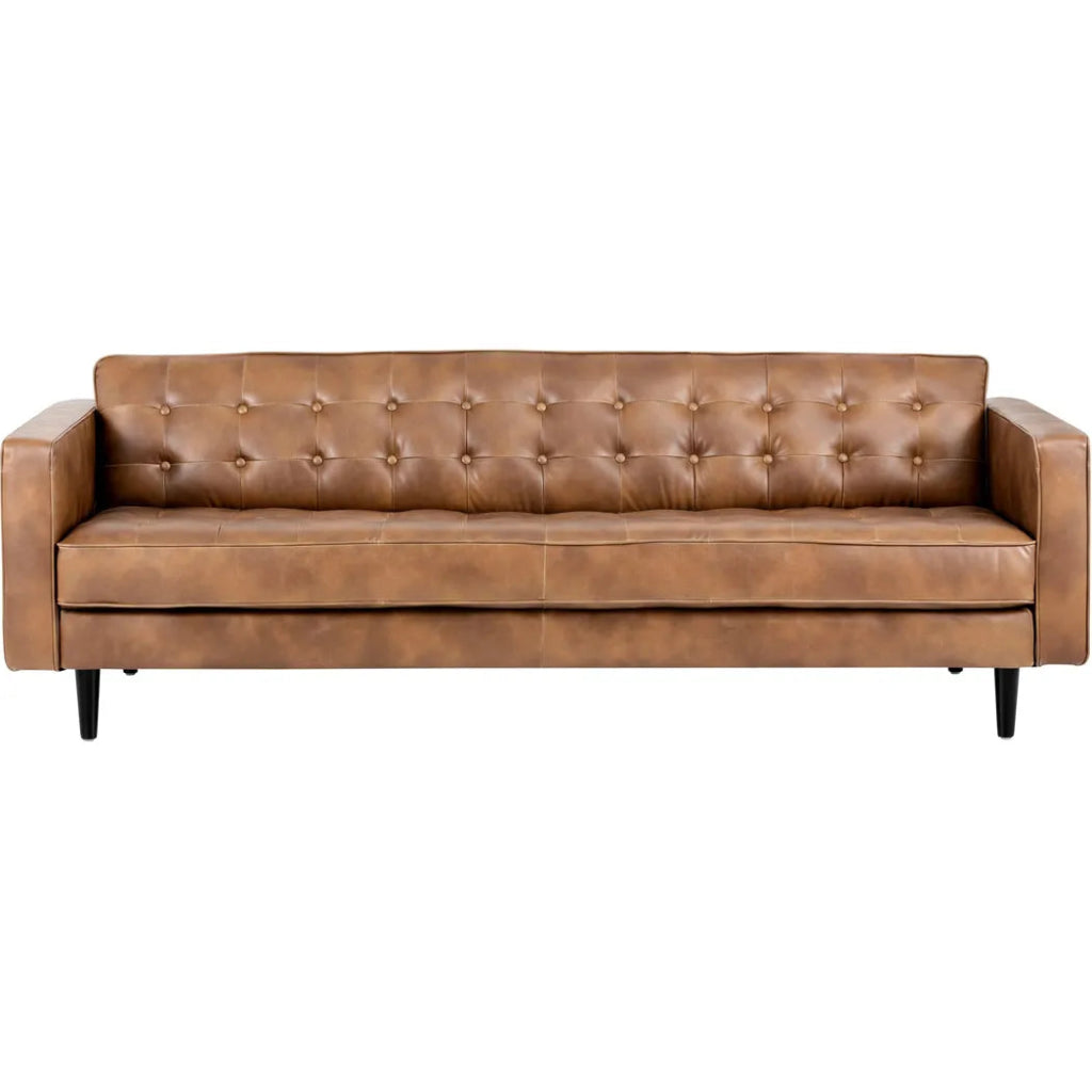 Donnie Leather Classic Sofa - LOOMLAN - SUNPAN - Sofas & Loveseats