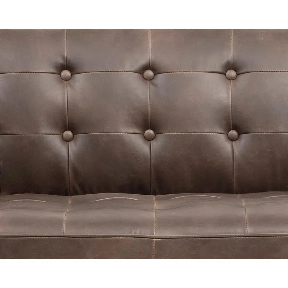 Donnie Leather Classic Sofa - LOOMLAN - SUNPAN - Sofas & Loveseats