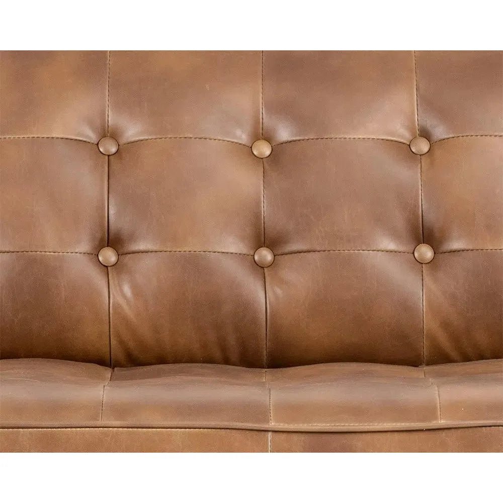 Donnie Leather Classic Sofa - LOOMLAN - SUNPAN - Sofas & Loveseats