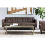 Donnie Leather Classic Sofa - LOOMLAN - SUNPAN - Sofas & Loveseats