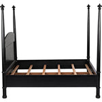 Douglas Four Poster Wood Black Bed Frame - LOOMLAN - Noir - Beds