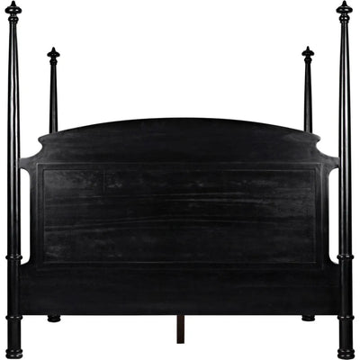 Douglas Four Poster Wood Black Bed Frame - LOOMLAN - Noir - Beds