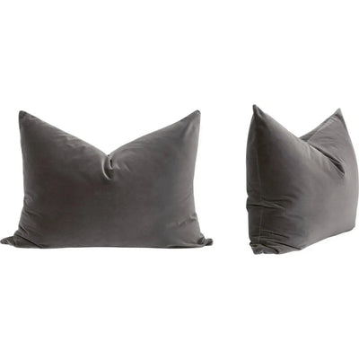 Dove Velvet Extra Large Lumbar Throw Pillow 2PC - LOOMLAN - Essentials For Living - Throw Pillows