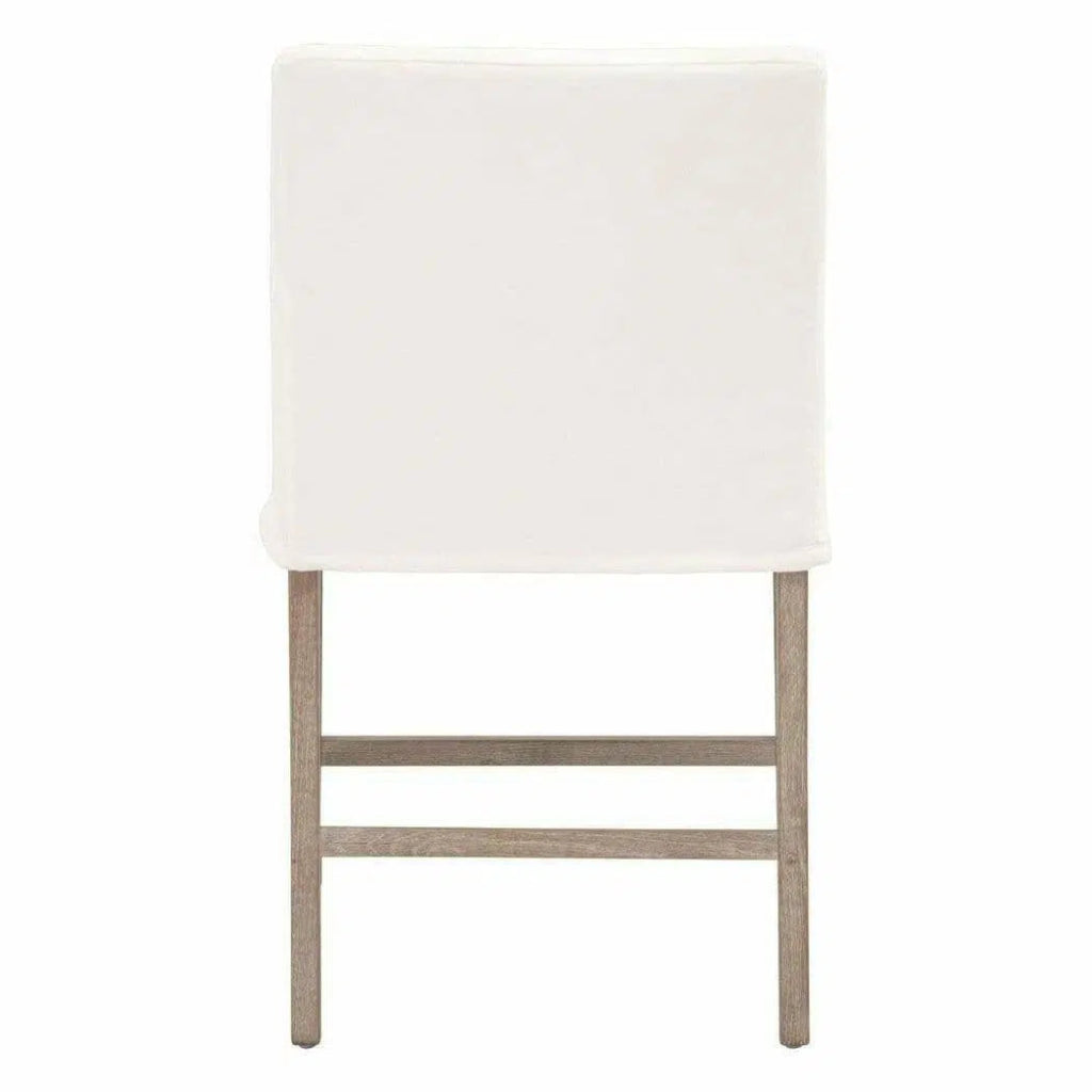 Drake Slipcover Counter Stool LiveSmart White - LOOMLAN - Essentials For Living - Counter Stools