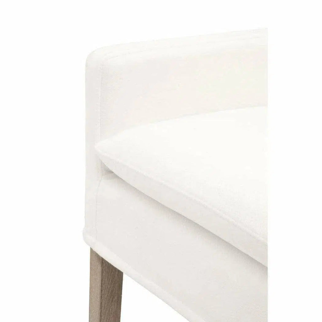 Drake Slipcover Counter Stool LiveSmart White - LOOMLAN - Essentials For Living - Counter Stools