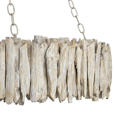 Driftwood Whitewash Ring Chandelier - LOOMLAN - Currey & Co - Chandeliers