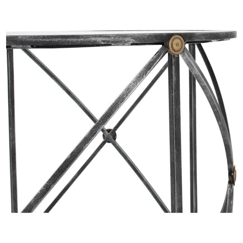 Drum & Fife Lamp Table Side Table Glass Top - LOOMLAN - Sarreid - Side Tables