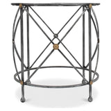 Drum & Fife Lamp Table Side Table Glass Top - LOOMLAN - Sarreid - Side Tables