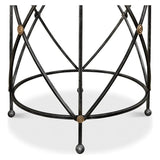 Drum & Fife Lamp Table Side Table Marble Top - LOOMLAN - Sarreid - Side Tables