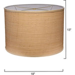 Drum Natural Raffia Stylish Shade - LOOMLAN - Jamie Young - Table Lamps