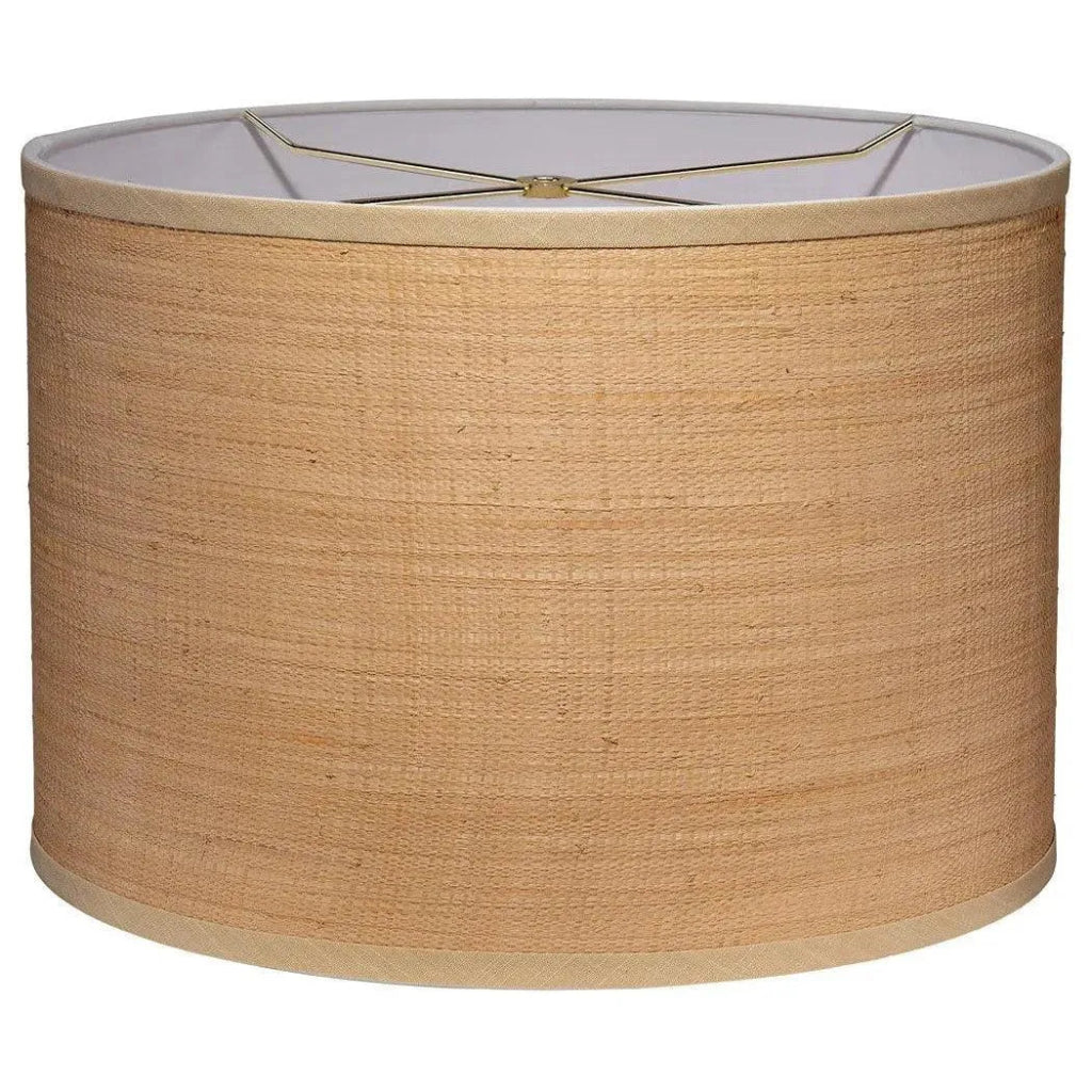 Drum Natural Raffia Stylish Shade - LOOMLAN - Jamie Young - Table Lamps