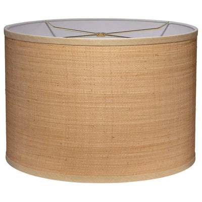 Drum Natural Raffia Stylish Shade - LOOMLAN - Jamie Young - Table Lamps