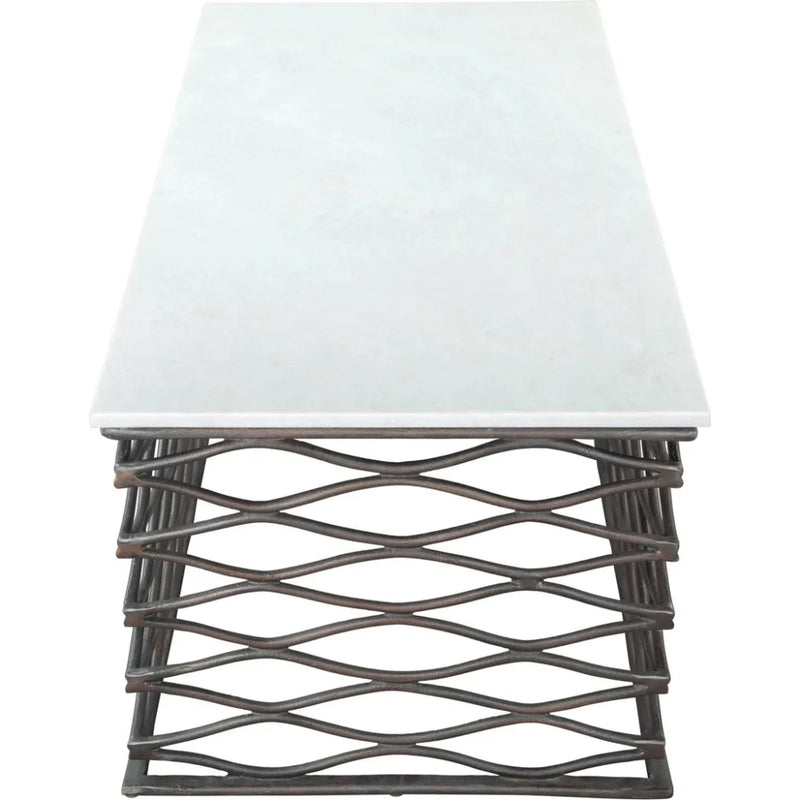 Duchess Coffee Table White & Antique Black - LOOMLAN - Zuo Modern - Coffee Tables