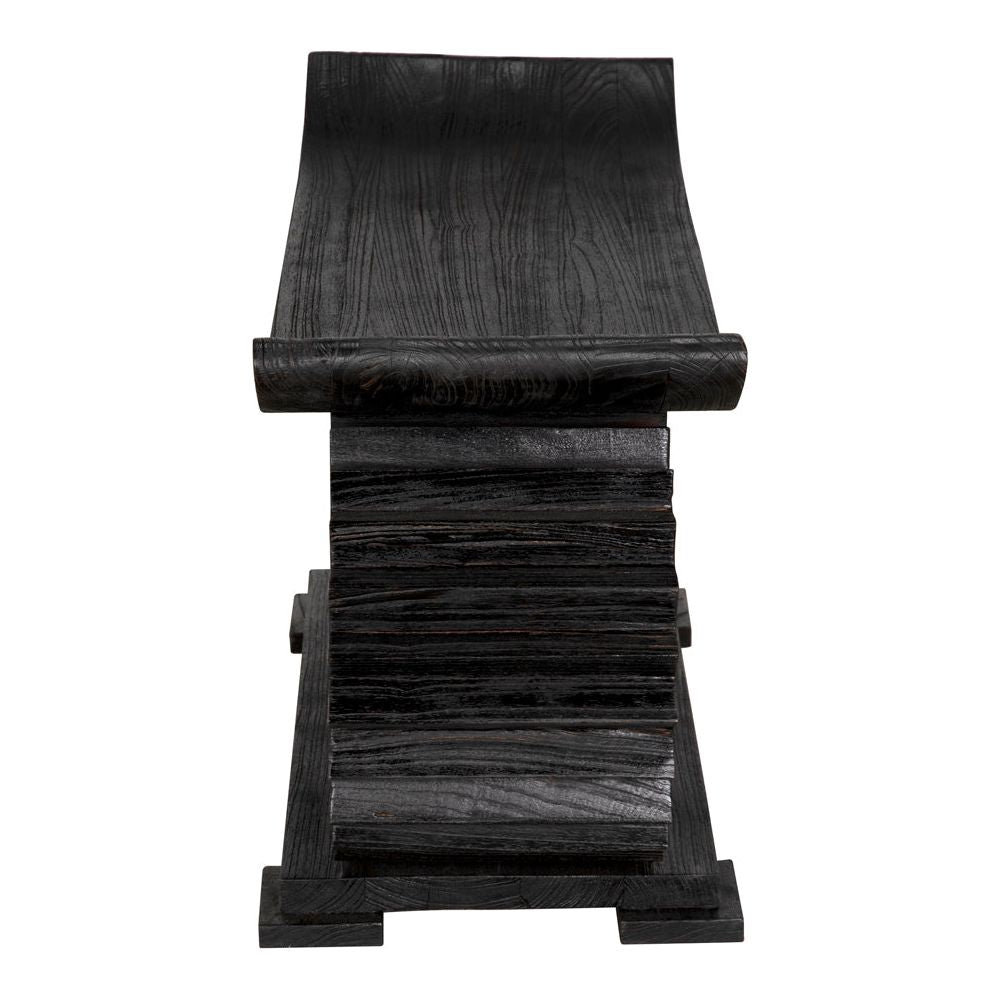 Duma Wooden Black Bedroom Bench - LOOMLAN - Bedroom Benches