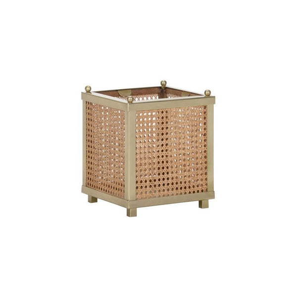 Dunbar Brass Framed Square Cachepot - LOOMLAN - Wildwood - Planters