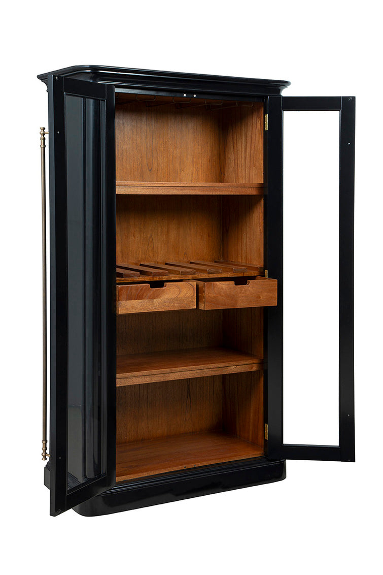 Veneto Solid Wooden Black Cabinet