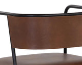 Brenan Leather Upholstered Elegant Dining Armchair