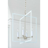 Bayberry Hanging Clean White Finish Chandelier