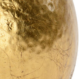 Hammered Gold Ball Warm Glow Sculpture