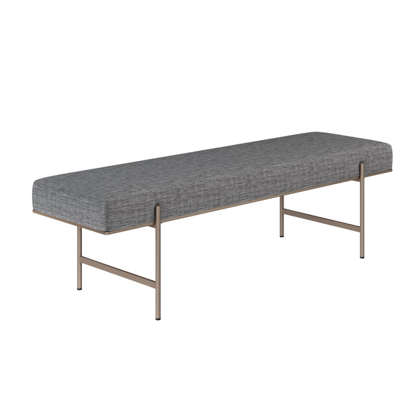 Davian Fabric Upholstered Modern Backless Bench