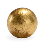 Hammered Gold Ball Warm Glow Sculpture