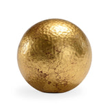 Hammered Gold Ball Warm Glow Sculpture