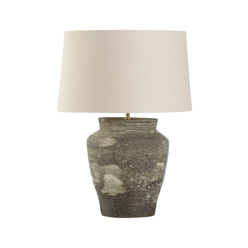 Riku Modern Japanese Artistry Indigo Glaze Table Lamp