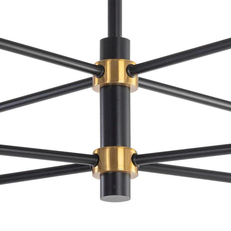 Briggs Chandelier Modern Black And Brass Lighting Fixture