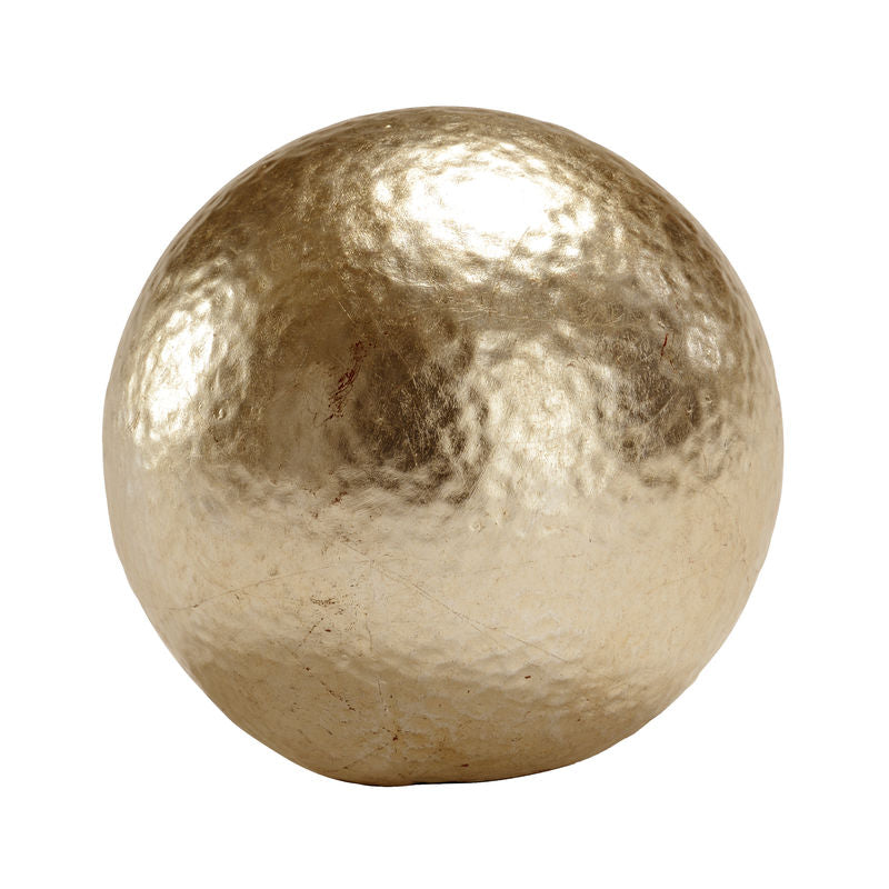 Champagne Hammered Ball Sculpture