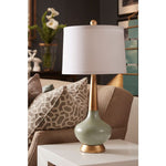 Eden Celadon Glazed Curved Silhouette Table Lamp - LOOMLAN - Chelsea House - Table Lamps