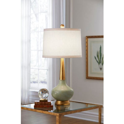 Eden Celadon Glazed Curved Silhouette Table Lamp - LOOMLAN - Chelsea House - Table Lamps