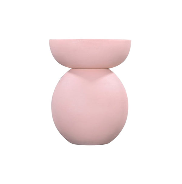 Eden Pink Round Wooden Accent Table - LOOMLAN - Bassett Mirror - Side Tables