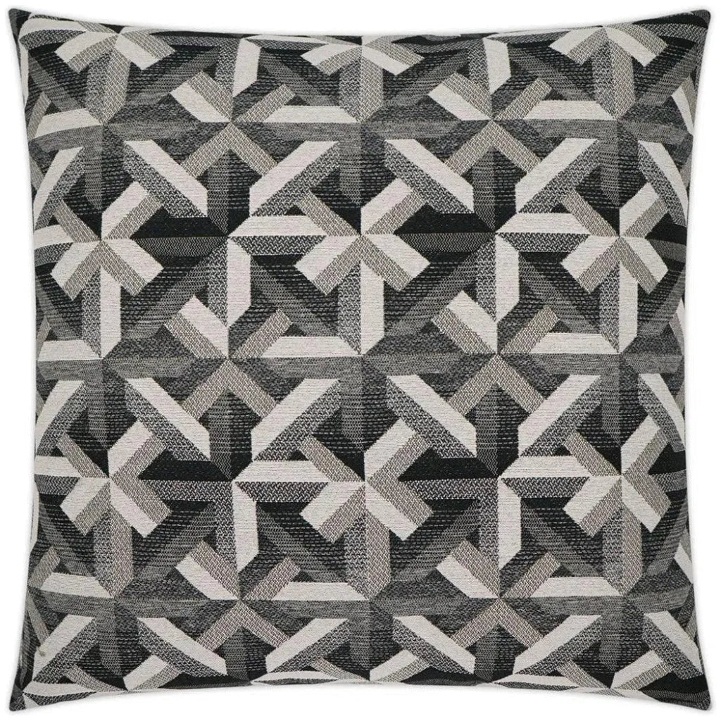 Edifice Onyx Black Grey Large Throw Pillow Insert - LOOMLAN - D.V. Kap - Throw Pillows