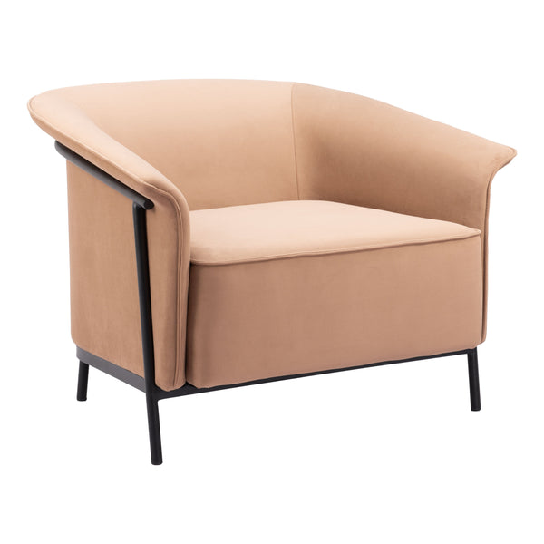 Burry Steel Tan Accent Arm Chair