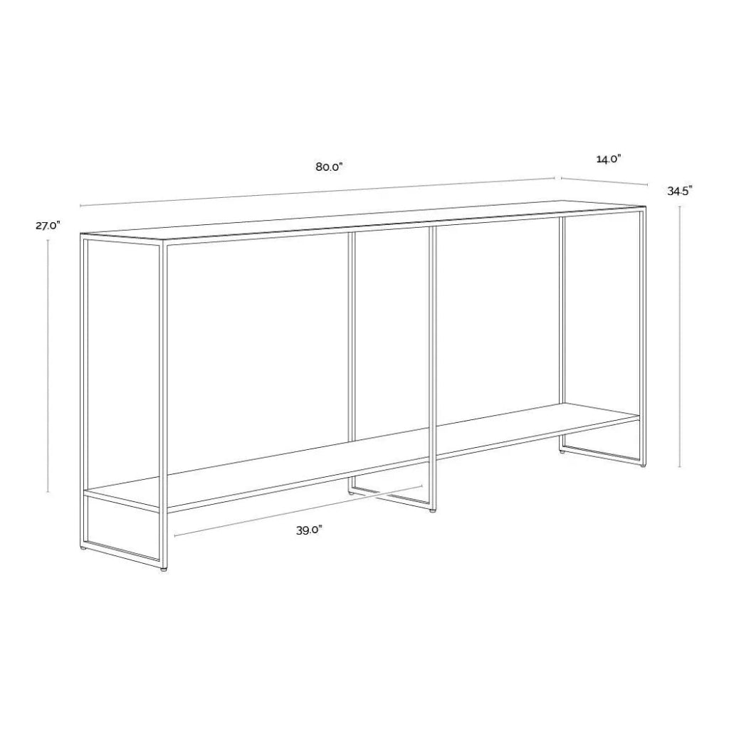 Eiffel Stylish Rectangular Console Table - LOOMLAN - SUNPAN - Console Tables