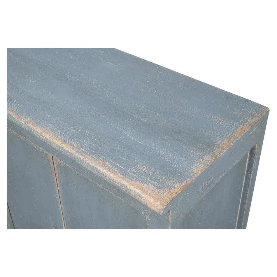 Eight Is Enough Extra Wide Sideboard Blue Grey - LOOMLAN - Sarreid - Sideboards