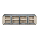 Eight Is Enough Extra Wide Sideboard Blue Grey - LOOMLAN - Sarreid - Sideboards