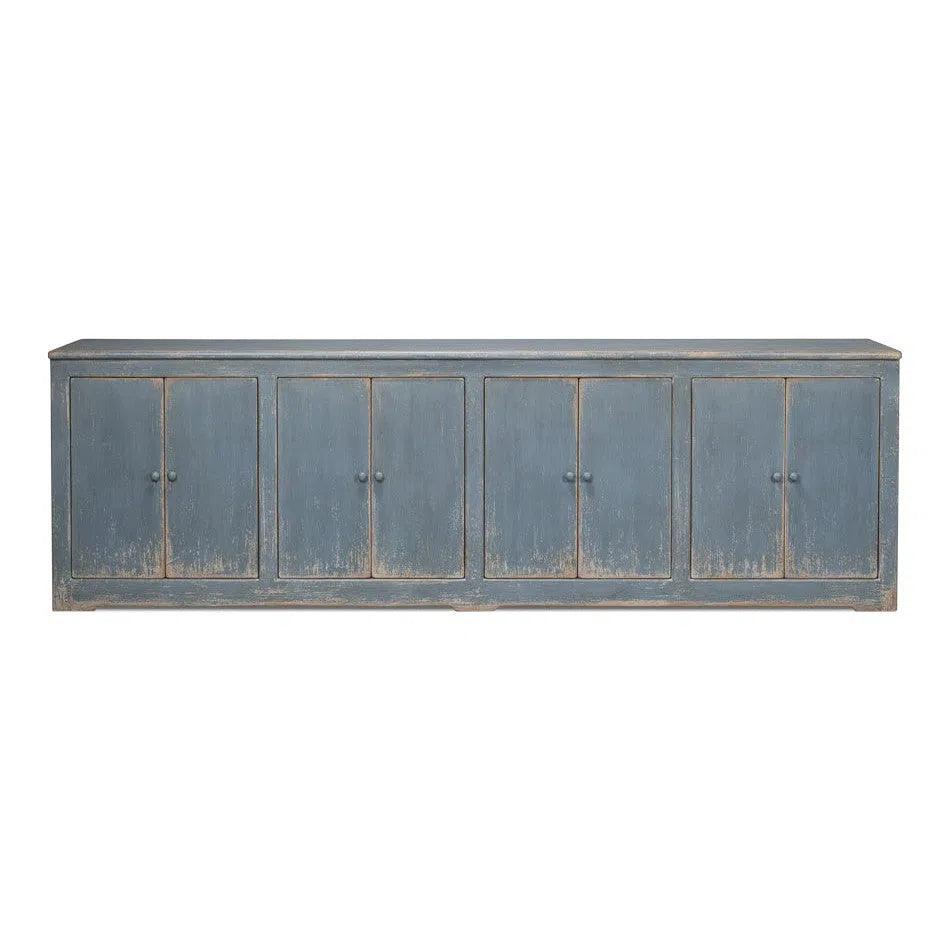 Eight Is Enough Extra Wide Sideboard Blue Grey - LOOMLAN - Sarreid - Sideboards