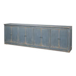 Eight Is Enough Extra Wide Sideboard Blue Grey - LOOMLAN - Sarreid - Sideboards