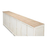 Eight Is Enough Extra Wide Sideboard Whitewash - LOOMLAN - Sarreid - Sideboards