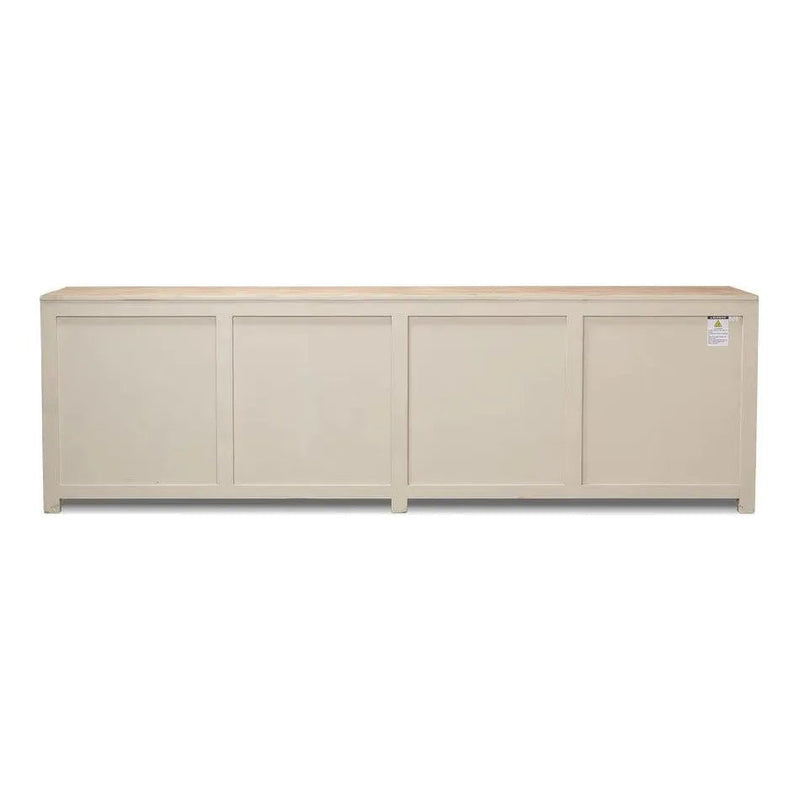 Eight Is Enough Extra Wide Sideboard Whitewash - LOOMLAN - Sarreid - Sideboards